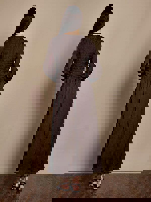 GWD Lydia Satin Chocolate Maxi Dress