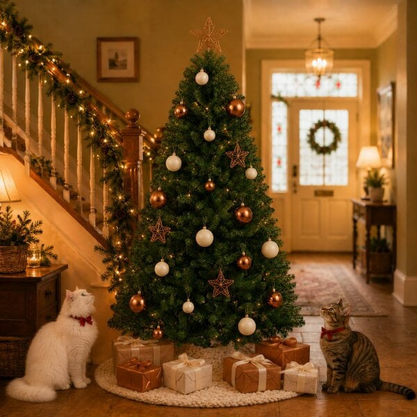 Outdoor Living Festive Christmas 6 FT Full Christmas Tree - Green