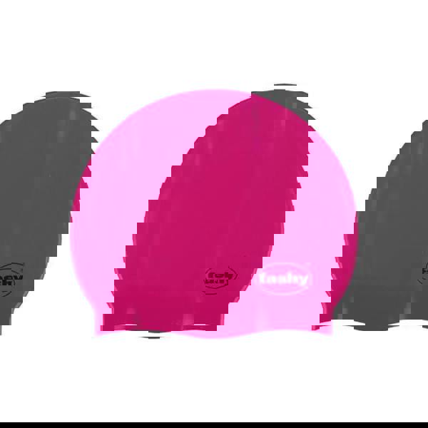 Fashy silicone adult swim cap in fashy pink with glossy finish to reduce water resistance