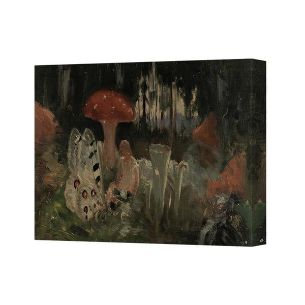 Benjamin Tate Design Canvas 3506 Forest Mushroom Painting Wall Art Landscape