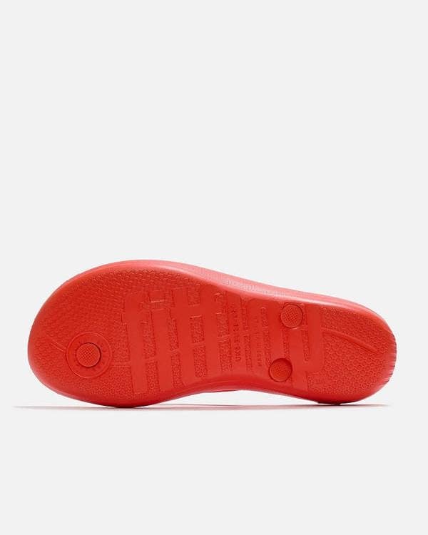 Fitflop Iqushion Womens Ergonomic Flip-Flops - Cherry Tomato D49 | CHO | Designer Womens Sandals