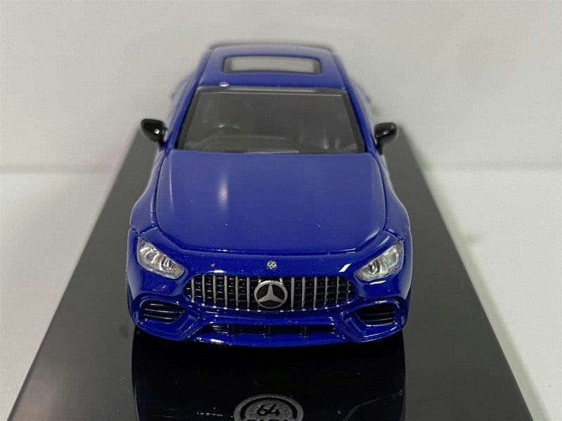mercedes benz amg gt63 s rhd 2019 metallic blue 1:64 scale paragon 65281r