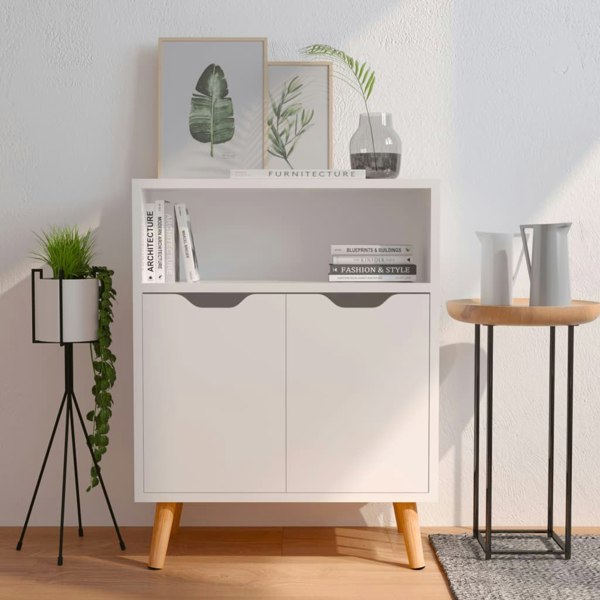 Berkfield Sideboard High Gloss White 60x30x72 cm Engineered Wood