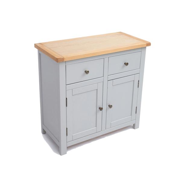 Cabinet Bits Argenta Light Grey 2 Drawer 2 Door Sideboard Brass Knob