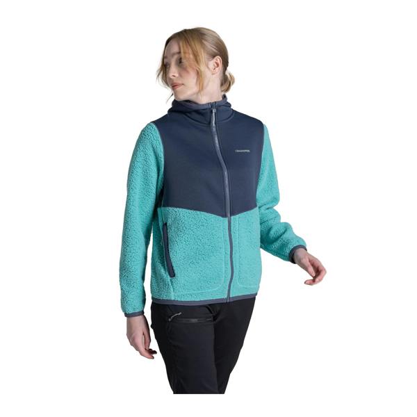 Craghoppers Womens/Ladies Telesto Hooded Fleece Jacket - Anthracite/Glazed Aqua - 
