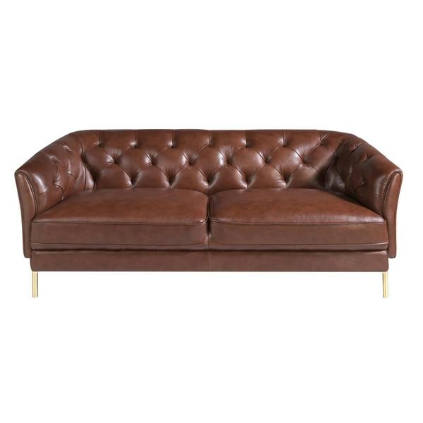 Angel Cerdá Chester sofa in cognac brown leather 6139/6140