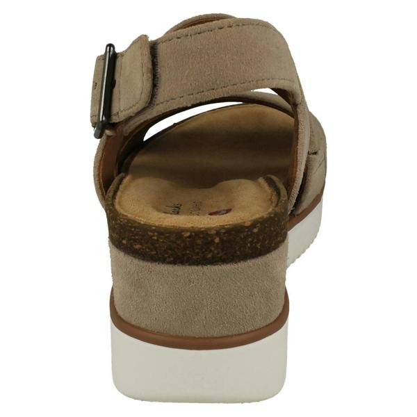 Clarks Ladies Clarks Slingback Wedge Heeled Sandals Lizby Cross