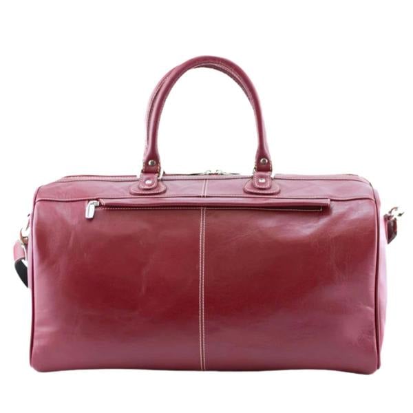 Mala Leather Edgbaston Leather Cricket Holdall Red Weekend Travel Bag
