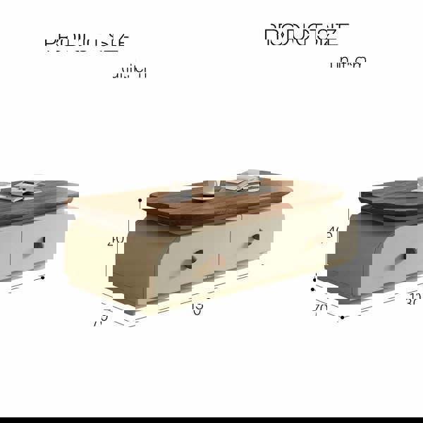 Rit Concept Uddin Rectangle Coffee Table With Storage