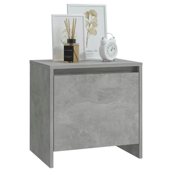 Berkfield Bedside Cabinet Concrete Grey 45x34x44.5 cm Engineered Wood