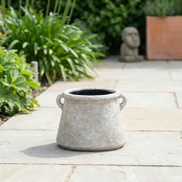 Garden Greatness Textured Neutral Flower Planter