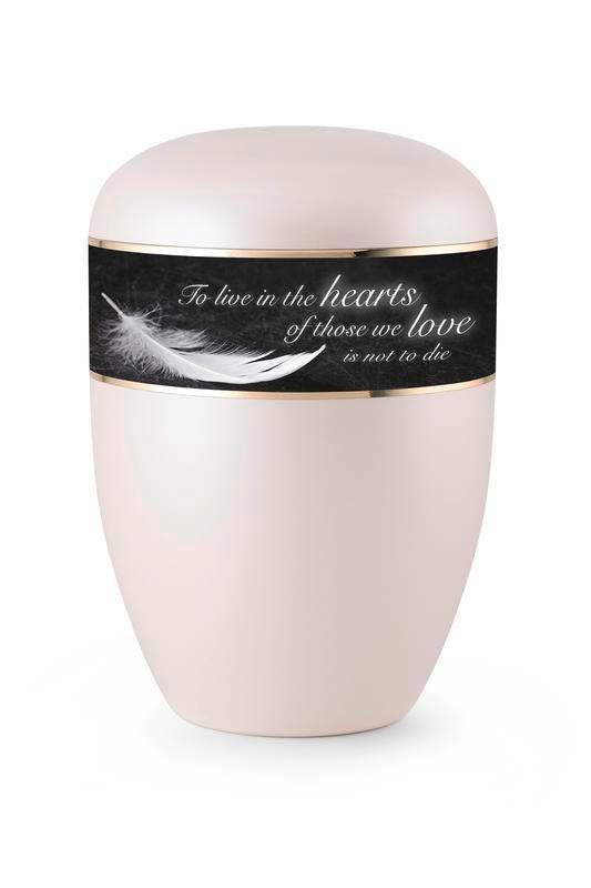 Memorials Direct Arboform Feather Border Urn (White) – Adult