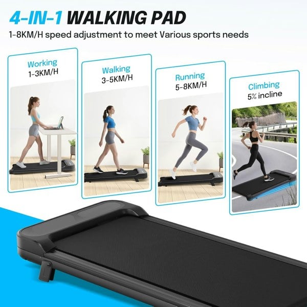 Leaper 2.5HP Portable Treadmill with Remote and LED Display