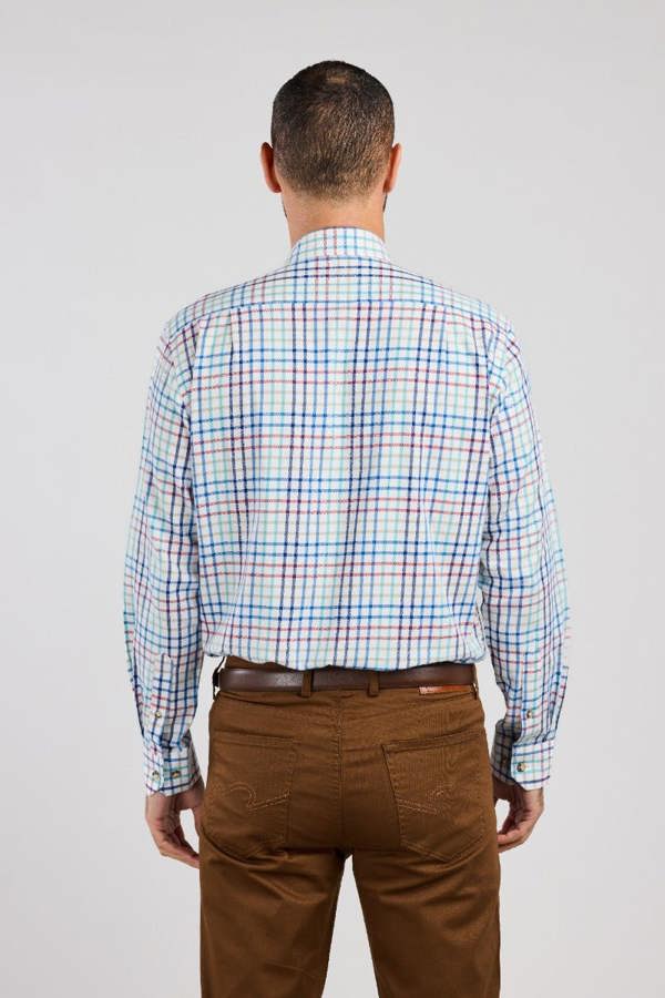Multi-Colour Warm Handle Plaid Check Formal Shirt
