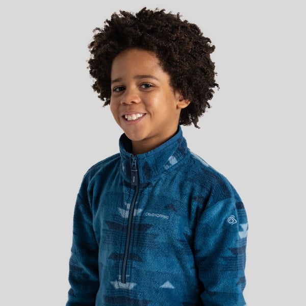 Craghoppers Kid's Half Zip Fleece Top - Blue Navy