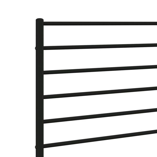 Berkfield Metal Headboard Black 200 cm