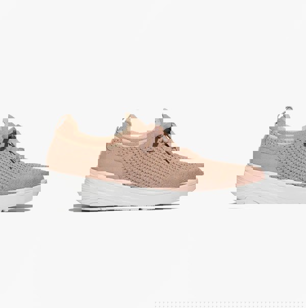 FitFlop SUPER-Q KNIT Womens Trainers Beige Buff/Rose Gold