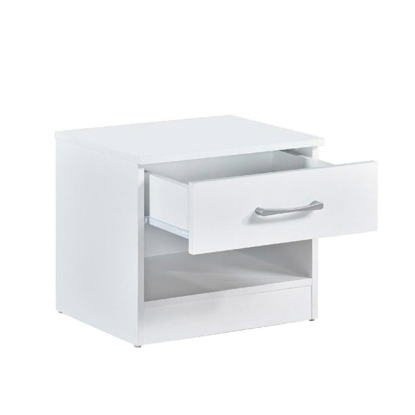 Swish Furniture Highbury 1 Drawer Open Shelf Bedside Table