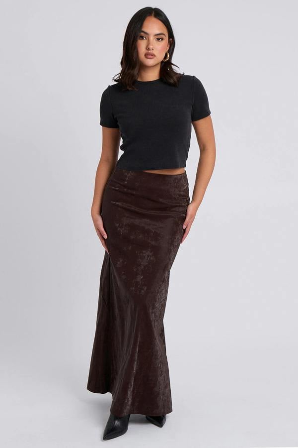 Urban Bliss Washed PU Maxi Skirt