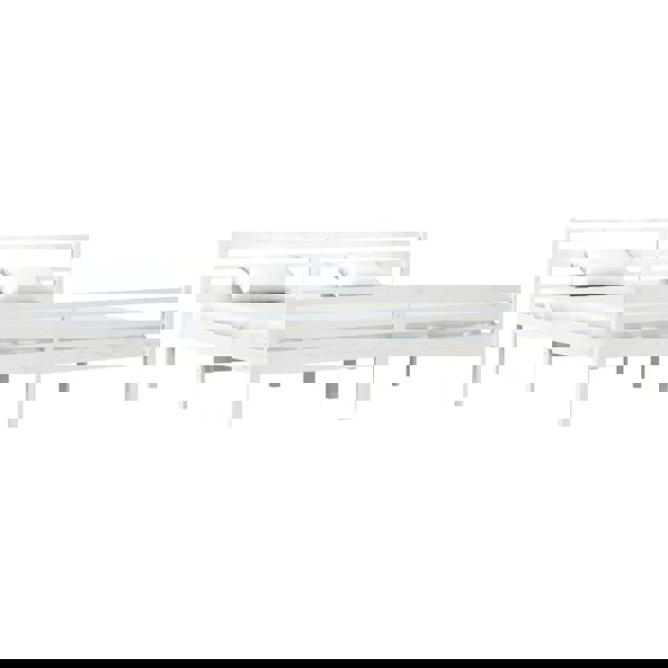 Berkfield Bed Frame White Solid Wood 200x200 cm