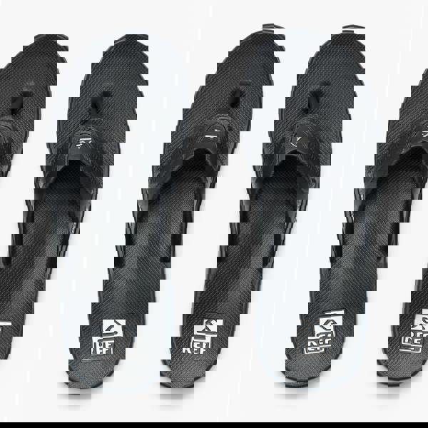 Reef FANNING H20 Mens Toe-Post Sandals Black/Silver