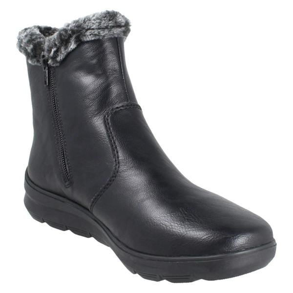 Rieker Ladies Rieker-Tex Warm Lined Faux Fur Chelsea Boots Z0061