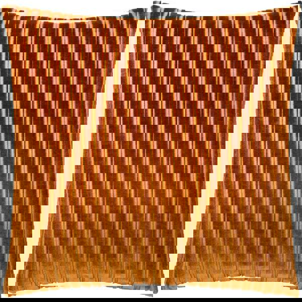 Paoletti Savoy Velvet Stripe Cushion Cover - Brick