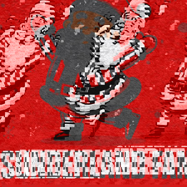 BritishmadeGifts Santa is a Sunderland Football Fan - Luxury Fleece Blanket 150cm X 150cm