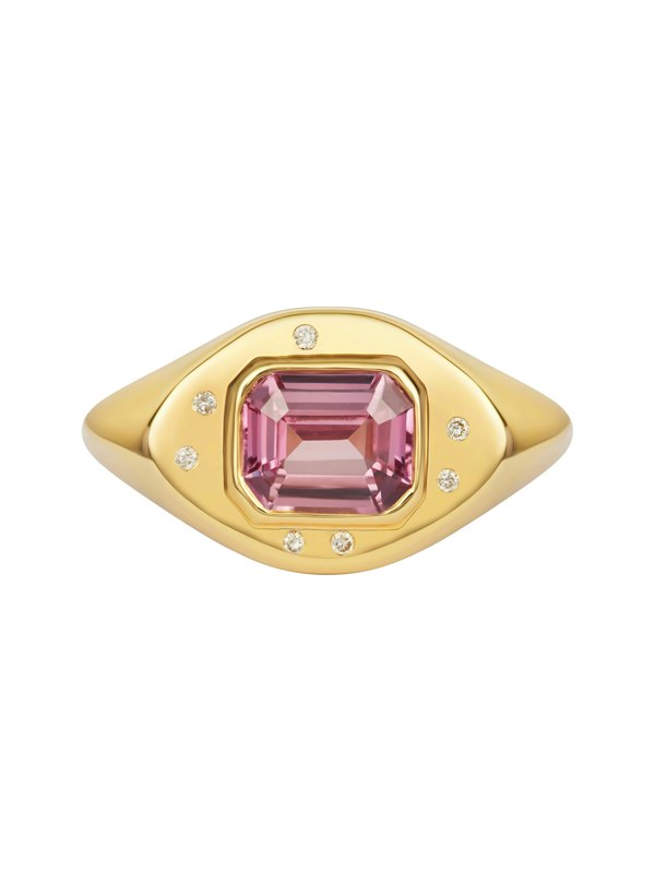 Gemdaia Pink Sapphire Signet Ring