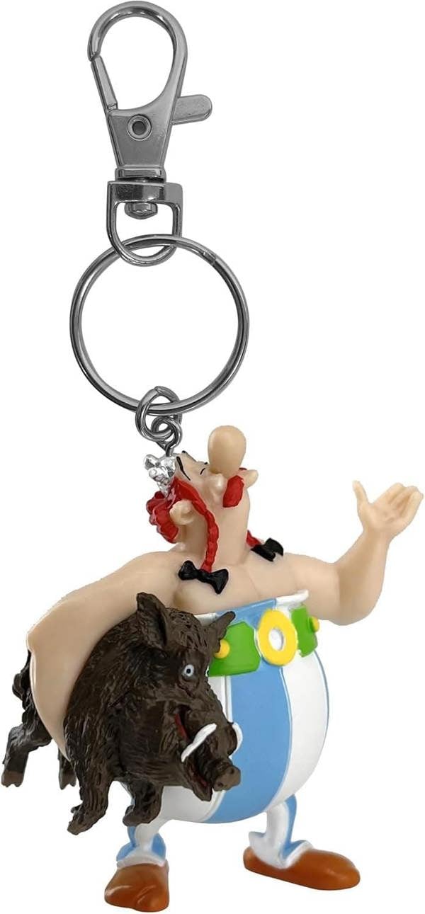 Asterix - Obelix with Wild Boar Keychain 14cm