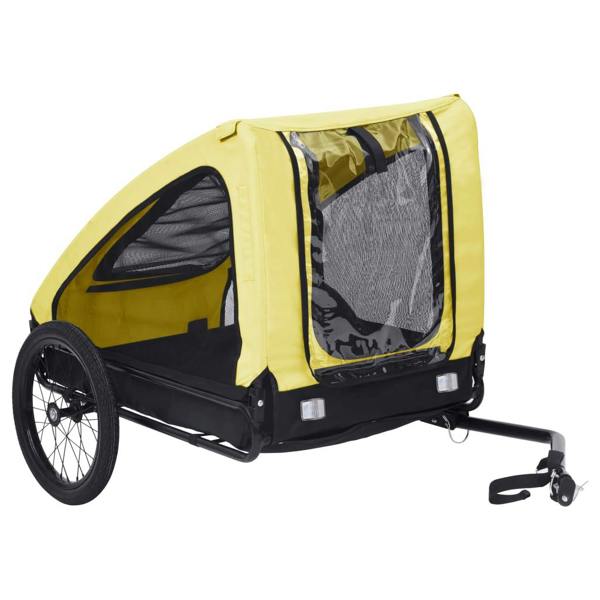 Berkfield Pet Trailer Yellow and Black