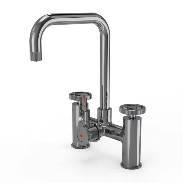 Flode kraft | Industrial Bridge Style 3 in 1 Instant Boiling Tap | Polished Chrome Finish