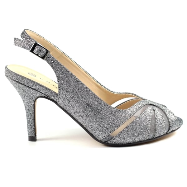 Lunar Womens Sariyah Sling Back Court Shoes - Pewter