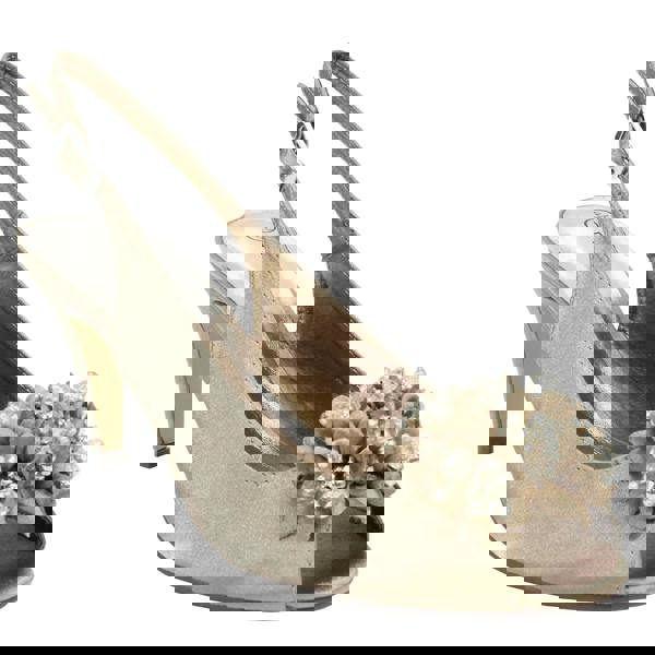 Lunar Womens/Ladies Sabrina Corsage Court Shoes - Taupe - 