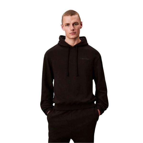Calvin Klein Mens Logo Regular Sweatshirt - Black - 