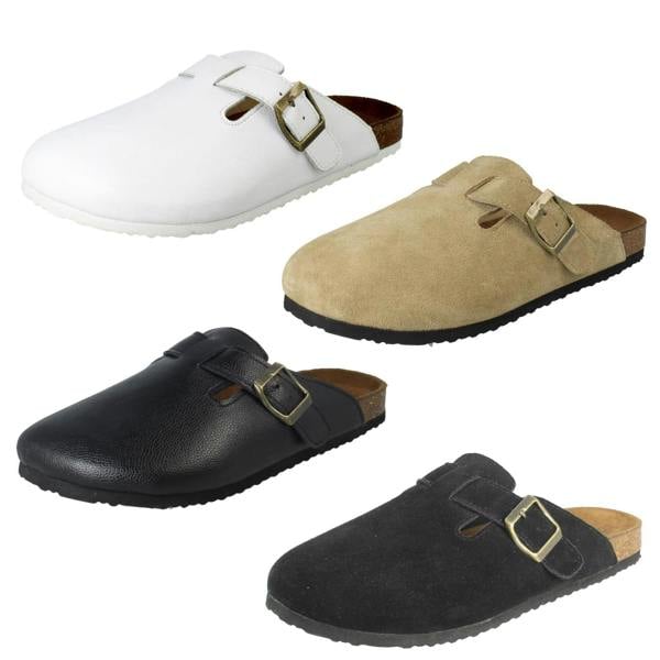 Down to Earth Ladies Down To Earth Buckle Detailed Slip On Mule Sandals F80591