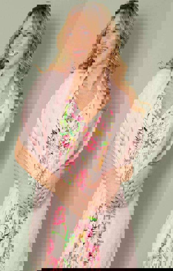 Alie Street London Aurielle Silk Wool Scarf - Soft Pink