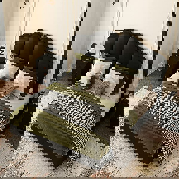 Zephyr Leather Double Bed-Weilai Concept-Weilai Concept