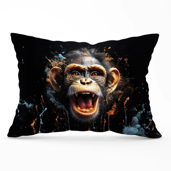 Warren Reed Monkey Face Splashart Cushions