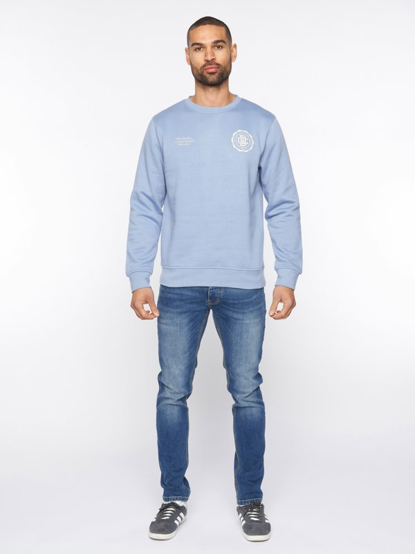 Duck and Cover Keyaan Crew Sweat Blue