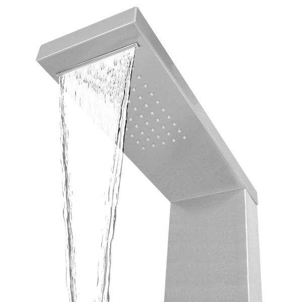 Berkfield Shower Panel System Stainless Steel Square