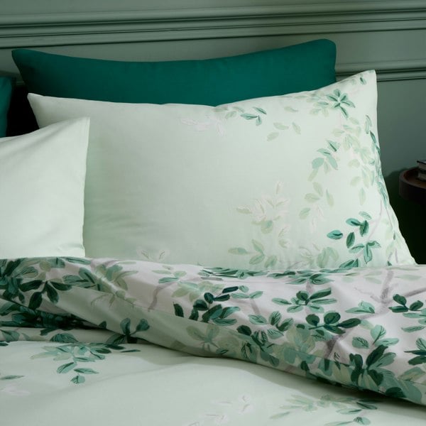 RHS Scenic Leaves Reversible 200 Thread Count Cotton Duvet Cover Set