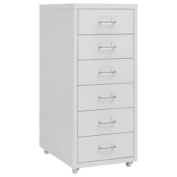 Berkfield Mobile File Cabinet Grey 28x41x69 cm Metal