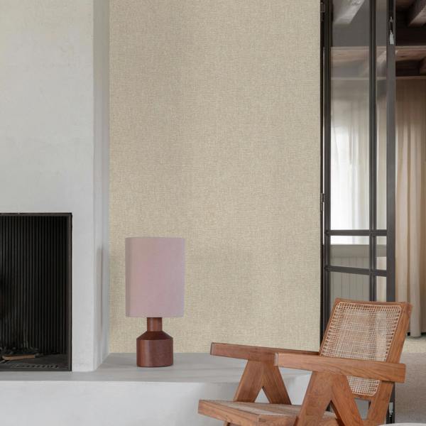 Grandeco Boutique Atogo Semi Plain Woven Effect Luxury Weight Embossed Wallpaper, Neutral