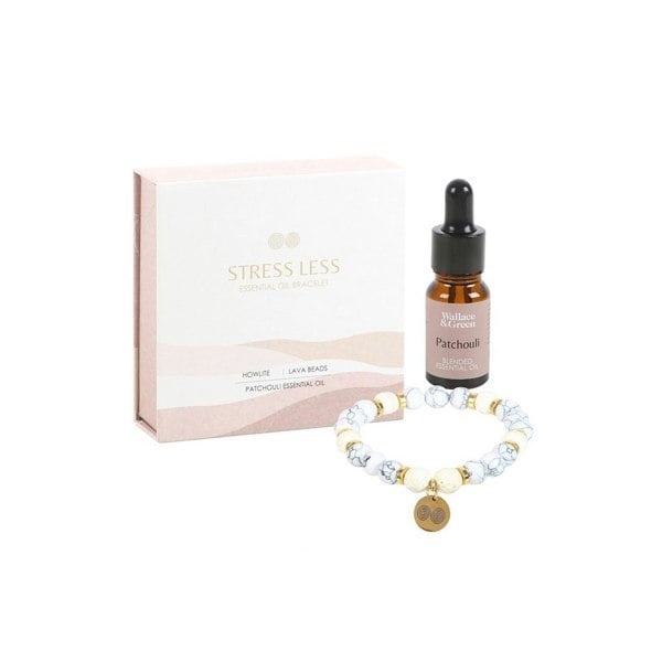 Serano Stress Less Howlite Crystal Essential Oil Bracelet