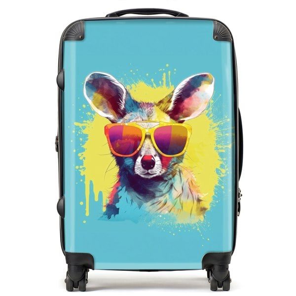 Warren Reed Splashart Wallaby In Glasses Suitcase