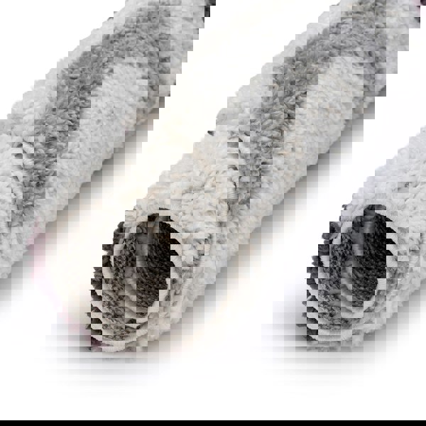 Moodi Shaggy Grey/Purple rug, striped design, soft pile | THE RUGS