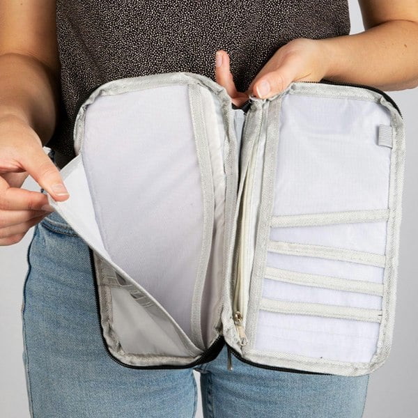 Aquarius Travel Document and Passport Holders With a Zip-Up Design