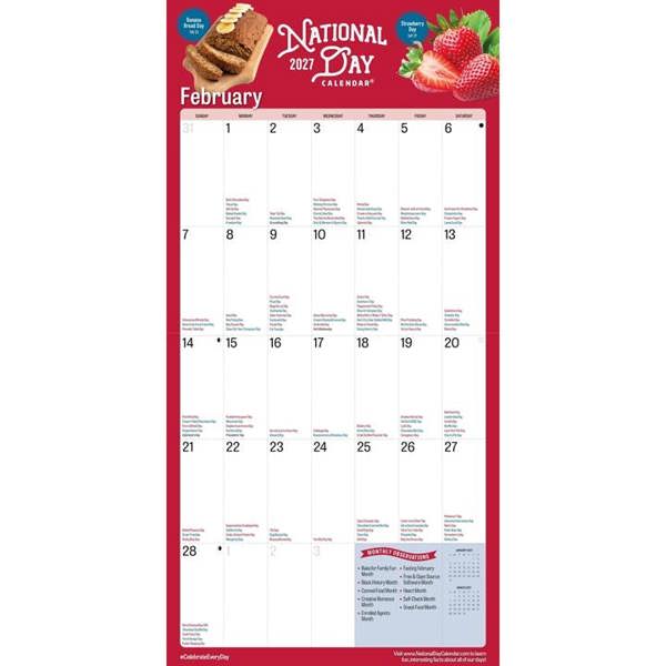 National Day, Celebrate Every Day Calendar 2027, Wall Calendars, Month To View, History & Literature, Gift