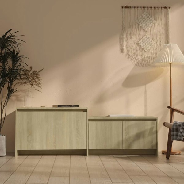 Berkfield TV Cabinet Sonoma Oak 146.5x35x50 cm Engineered Wood